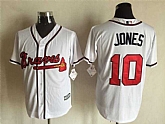 Atlanta Braves #10 Chipper Jones White New Cool Base Stitched Baseball Jersey,baseball caps,new era cap wholesale,wholesale hats